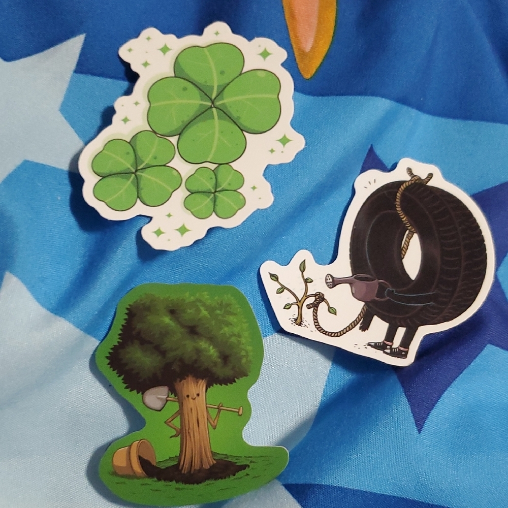 🌈FREE W/BUNDLE🌈 Set Of 3 Tree Tire Stickers